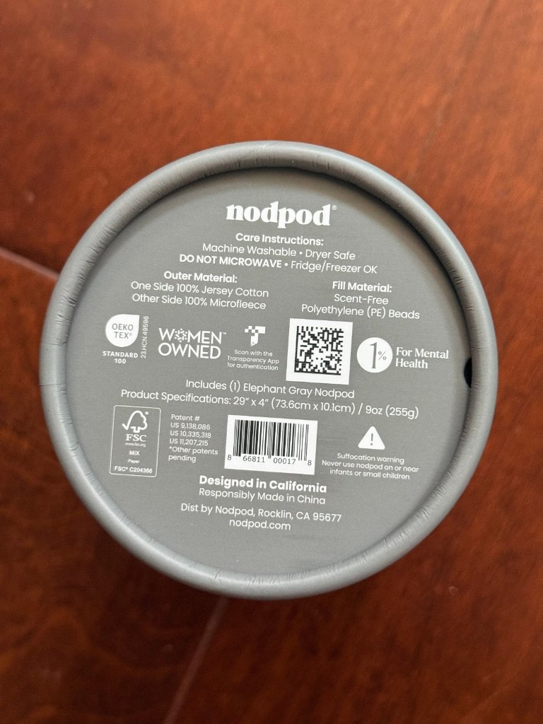 Nodpod Weighted Blanket Sleep Mask Elephant / Gray / New In Box - Sealed — image 3 of 4